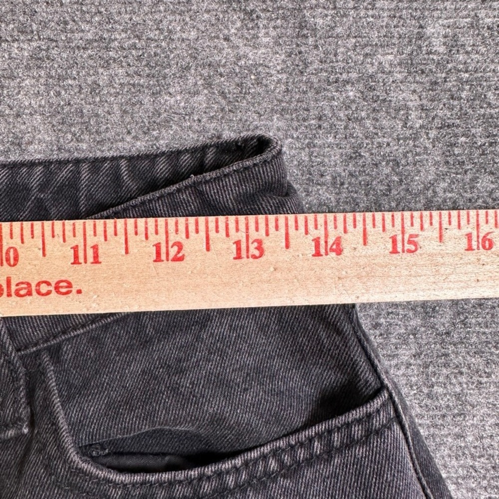 Princess Polly Washed Black High Waisted Cotton Denim Jeans US 4 RN 139867 - Picture 9 of 13